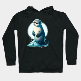 Cute Baby Seal In Ice Hoodie